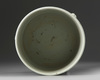 A large Chinese blue and white 'Hundred Boys' brush pot, bitong