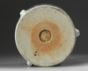 A large Chinese blue and white 'Hundred Boys' brush pot, bitong