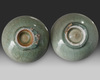 A pair of small Chinese Longquan celadon crackle-glazed bowls