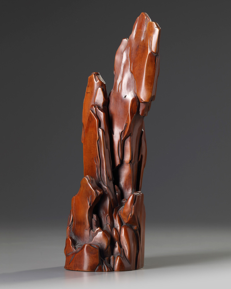 A Chinese boxwood scholar's mountain