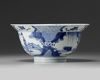 A Chinese blue and white 'klapmuts' bowl