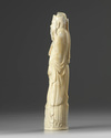 A Chinese carved ivory scholar