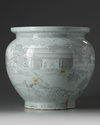 A Chinese black-enamel-decorated ‘figural’ jardinière