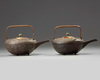A PAIR OF JAPANESE SAKE-KETTLES, MEIJI PERIOD (1868-1912)