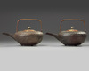 A PAIR OF JAPANESE SAKE-KETTLES, MEIJI PERIOD (1868-1912)
