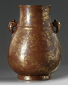 A Chinese imitation-bronze hu vase