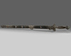 A Chinese sword with a filigree and hardstone-inlaid sheath