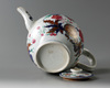 A Chinese famille rose 'pseudo-tobacco leaf' teapot