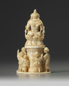 A JAPANESE OKIMONO OF A MEDITATING BUDDHA, 19TH CENTURY