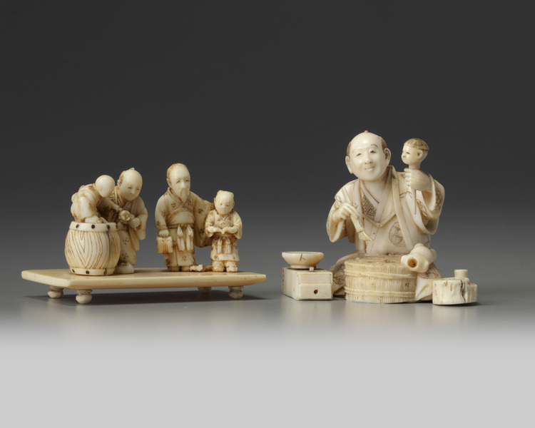 A Japanese ivory carving