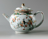 A Chinese famille verte 'bird and flower' teapot and cover