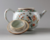 A Chinese famille verte 'bird and flower' teapot and cover