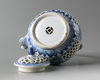 A Chinese blue and white double wall reticulated teapot