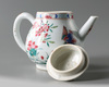 A Chinese famille rose 'mandarin ducks' teapot and cover