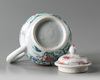 A Chinese famille rose 'mandarin ducks' teapot and cover