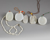 A group of five Chinese white jade plaques