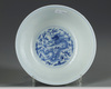 A Chinese blue and white 'dragon' bowl