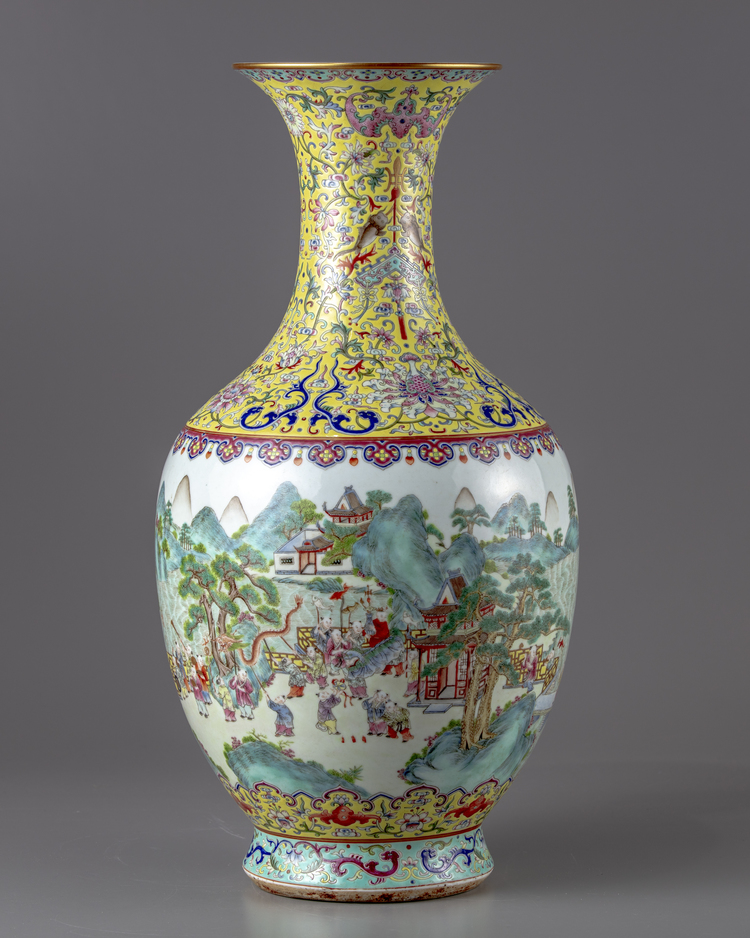 A famille rose vase