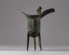 A Chinese bronze tripod ritual tripod vessel, jue