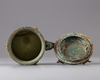 A bronze mounted jade censor and cover