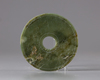A spinach green jade Bi disc 