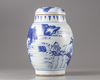 A Chinese blue and white pot and cover