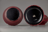 A pair of cinnabar circular lacquer boxes