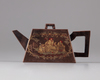 A gilt decorated yixing teapot