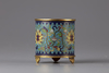 A small Chinese cloisonné enamel censer