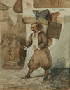 A painting depicting a street vendor in Constantinople