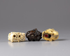 Three Shishi shaped netsukes