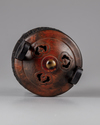 A CHINESE HARDWOOD ARCHAISTIC TRIPOD CENSER AND COVER, 19TH CENTURY