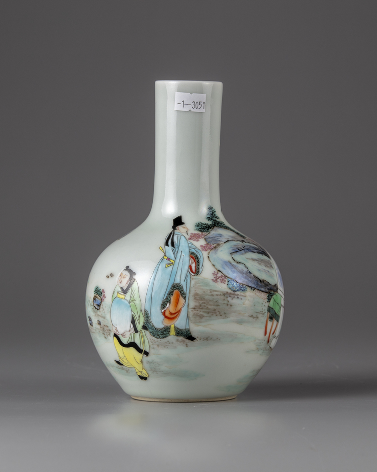 A Chinese famille rose bottle-vase