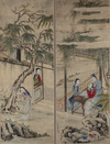 Two Chinese hanging scrolls