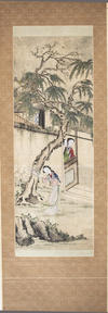 Two Chinese hanging scrolls