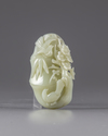 A Chinese jade carving of a bamboo