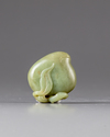 A Chinese jade carving of a peach