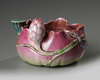 A famille rose lotus-shaped waterpot