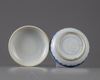 A Chinese blue and white box