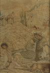 A Persian miniature. The ascete