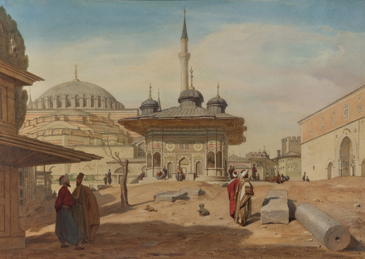 A painting depicting the kiosk in Istanbul