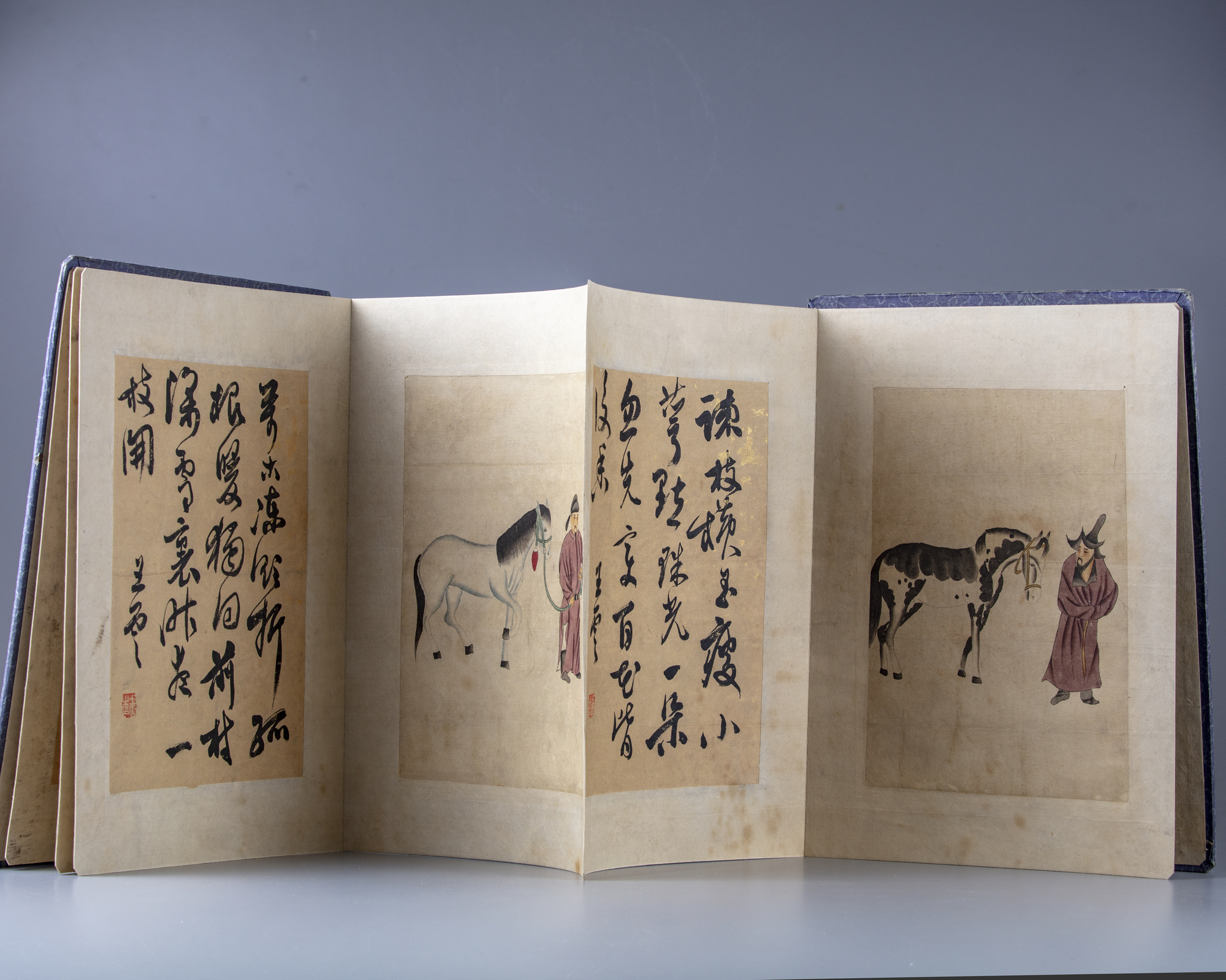 TWO CHINESE CALLIGRAPHY AND PAINTINGS BOOKS, 20TH CENTURY