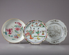 Three Chinese enamelled dishes