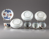 Four Chinese porcelain cups and saucers
