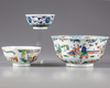 THREE CHINESE ENAMELLED BOWLS, 19TH CENTURY