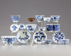 Eighteen Chinese blue and white wares