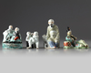 Four Chinese enamelled figures