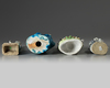 Four Chinese enamelled Immortals