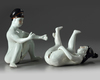 A Chinese enamelled porcelain erotic group