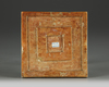 A Chinese blue and white square 'lotus and crane' tile